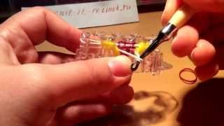Браслет Эмблема на Monster Tail Rainbow Loom. Видео 8.