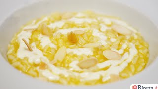 Risotto zucca e zenzero al Castelmagno e mandorle tostate by Rubina Rovini - Ricetta.it