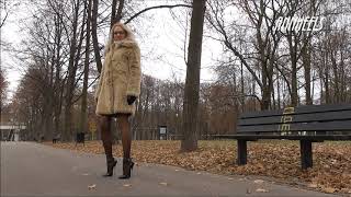 ANIA - FUR AND BLACK SHOES