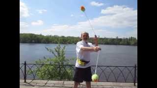 Poi rotation in Kyiv Жонглирование пои