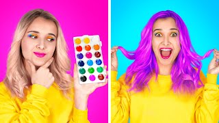 IDE RAMBUT SERU DAN WARNA-WARNI || Trik Rambut Keren dan Mudah buat Cewek oleh 123 GO Like!