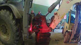 Ремонт задней стрелы Terex TLB