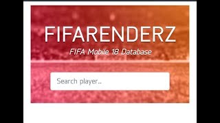 FIFARenderZ FIFA MOBILE DATABASE APP OUT ON GOOGLE PLAY