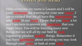 Vance ESL: Listening and Reading for Vocabulary 1