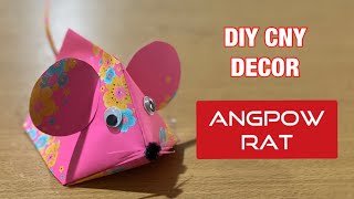 賀年摺紙| DIY Chinese New Year of the RAT Red Packet Decor : Angpow RAT Tutorial