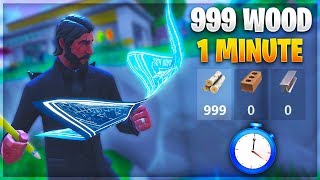 HOW TO HARVEST 999 WOOD IN 1 MINUTE! (Fortnite Battle Royale)
