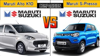 2022 Maruti Alto K10 vs Maruti S-Presso Engine, Features & Specification Comparison
