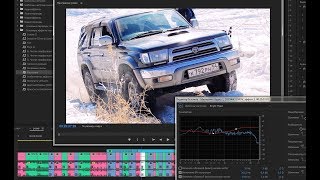 простой Монтаж видео с РАЗНЫХ камер в Premiere Pro CC 2017 Съемка с заездами Toyota Surf в горку