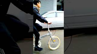 Japanese buyer test riding_K20 E-folding bicycle with VeloUp E-kit_02072018(2).