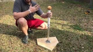 DIY homemade batting tee - how to build a baseball or softball Tee for under $5  t-ball