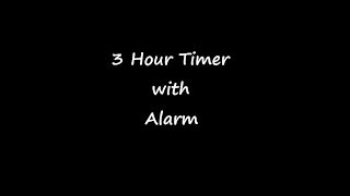 3 Hour Countdown Timer with 2 Minutes Alarm