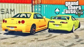 РЕАЛЬНАЯ ЖИЗНЬ В GTA 5 - ПАРНЫЙ ДРИФТ НА СКАЙЛАЙНЕ И СУПРЕ! СТРАШНАЯ АВАРИЯ ⚡ГАРВИН