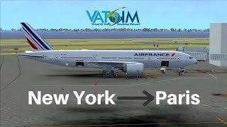 [FSX] Air France 23 | New York - Paris | PMDG 777-200LR | VATSIM