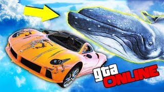 ОТКУДА ОН ТУТ ВЗЯЛСЯ?! ОГРОМНЫЙ КИТ УПАЛ С НЕБА ПРЯМО НА ГОНОЧНУЮ ТРАССУ ► GTA 5 ONLINE (Угар)