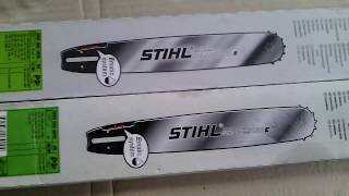 Оригинальная шина Stihl и подделка как отличить(Original Stihl guide bar and fake)