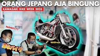 ORANG JEPANG BENGONG‼️ Reaksi Orang Jepang Liat Langsung Motor Drag 2 Mesin Kawasaki 2 Tak
