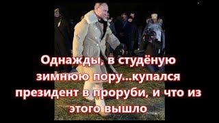 Однажды в студеную зимнюю пору ..купался президент в проруби, и что из этого вышло