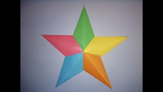 EASY ORIGAMI 5 COLOR STAR DIY 2020 paper star tutorial