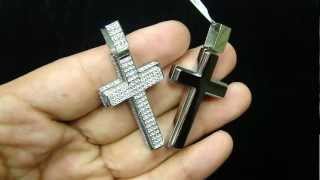 Mr Chris Da Jeweler Custom Stainless Steel Iced Out Cross Pendant ( VNO : CP4872 )
