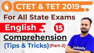 1:30 PM - CTET & TET 2019 | English by Sanjeev Sir | Comprehension (Tips & Tricks)