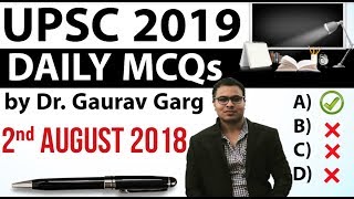 UPSC 2019 Preparation - 2 August 2018 Daily Current Affairs for UPSC / IAS 2019 by Dr Gaurav Garg
