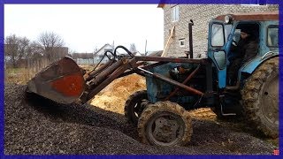 Работа на Стройке на Тракторе т 40