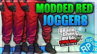 HOW TO GET BLACK & RED JOGGERS GLITCH! Get A MODDED OUTFIT! (GTA 5 Online Clothing Glitches 1.46)