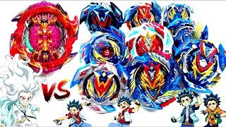 BIG BANG GENESIS vs ALL VALKYRIES EVOLUTIONS GEN Beyblade Burst GT Battle Royaleベイブレードバーストガチ