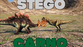 Битва в ARK Survival Evolved| Стего против Карно | Stego vs Carno