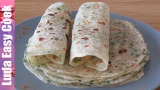 СЛОЕНЫЕ ЛЕПЕШКИ НА ВОДЕ С ЗЕЛЕНЬЮ на СКОВОРОДЕ Очень Тонкие и Вкусные | Green Onion Flatbread Recipe