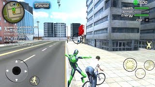 Rope Frog Ninja Hero Strange Gangster Vegas - Open Wold Game - Android Gameplay [HD]
