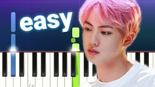 BTS Jin - Tonight (방탄소년단 진 - 이 밤) (100% EASY PIANO TUTORIAL)