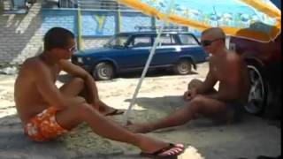 A funny trip on the Sea of Azov. Ukraine