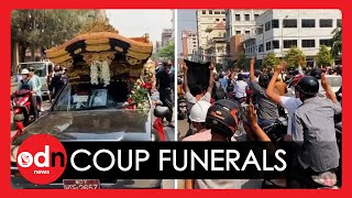 Myanmar Military Coup: Thousands Attend Funerals Held For Killed Protesters