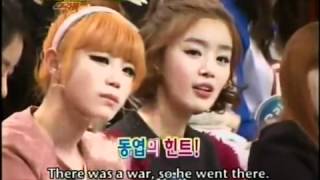 [eng] T-ara Hyomin 송지은 Jieun funny answers to quiz (see info)