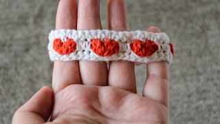 Мартеница гривна със сърца ❤❤❤ Crocheting heart bracelet