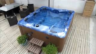 The Poseidon Zspas Balboa Luxury Hot Tub In Mosaic Blue