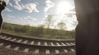Зацепинг на высокоскоростном поезде "Сапсан" / High-speed trainsurfing 200 kmh