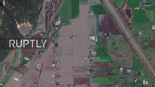 Canada: Satellite images show areas hit by powerful flooding in British Columbia *STILLS*