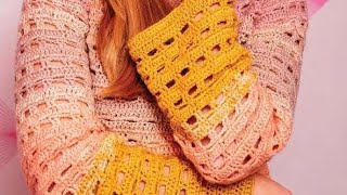 Crochet pattern for sweater - Узор крючком для джемпера