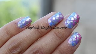Video tutorial #161 Nail art arcobaleno e argento realizzata con stickers- By Flaylook