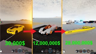 My car evolution in vehicle simulator (how i got rich) | Roblox Vehicle Simulator #13