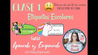 CURSO de Verano GRATIS- Etiquetas escolares