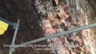 Greengun 85P in cement kiln firing hood