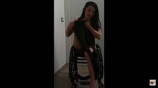 Paraplegic dress woman