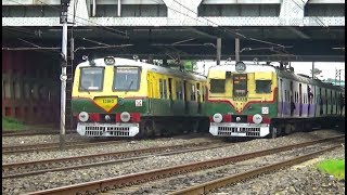 Double Decker rail line || Back to back three EMU train crossing || EASTERN RAILWAY