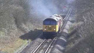 A Rare Colas & DBS locos on same working 56302 + 59202 working 6M50 Westbury to Bescot