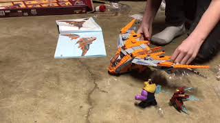 LEGO  Guardians of the galaxy ship  with Iron Man