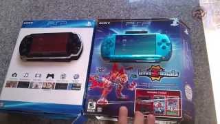 PSP 3000 Vibrant Blue (Azul brilhoso) e PSP Black Piano (Preto Piano) SemiUnboxing 2013