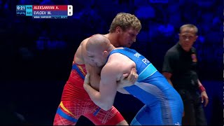 GOLD GR - 98 kg: A. ALEKSANYAN (ARM) df. M. EVLOEV (RUS) by VPO1, 3-1